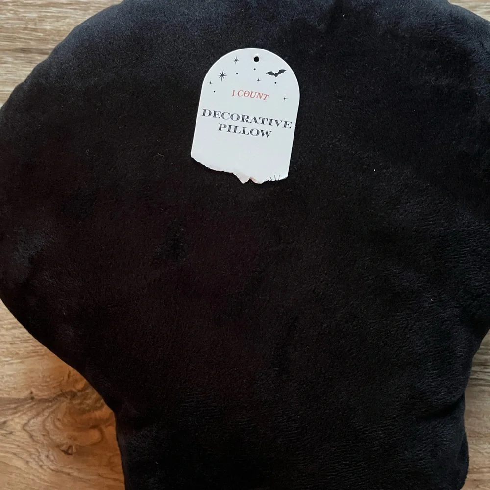 Target Halloween skull Silver and Black throw pillow